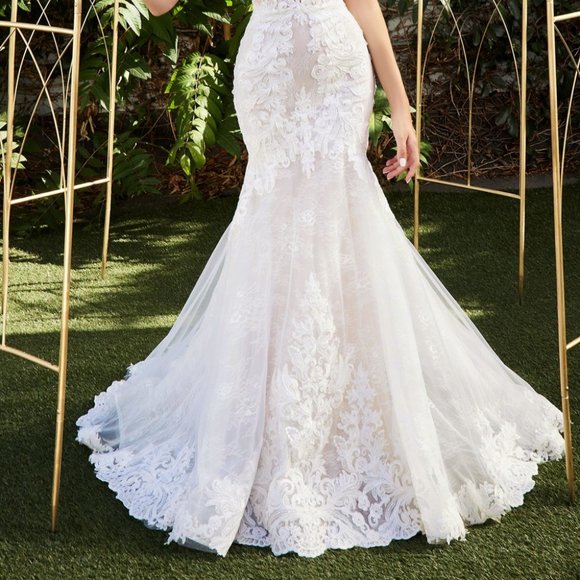 NEW WHITE WEDDING BRIDAL Sweetheart Neck Mermaid Shape Prom Dress CD928 - Picture 4 of 10